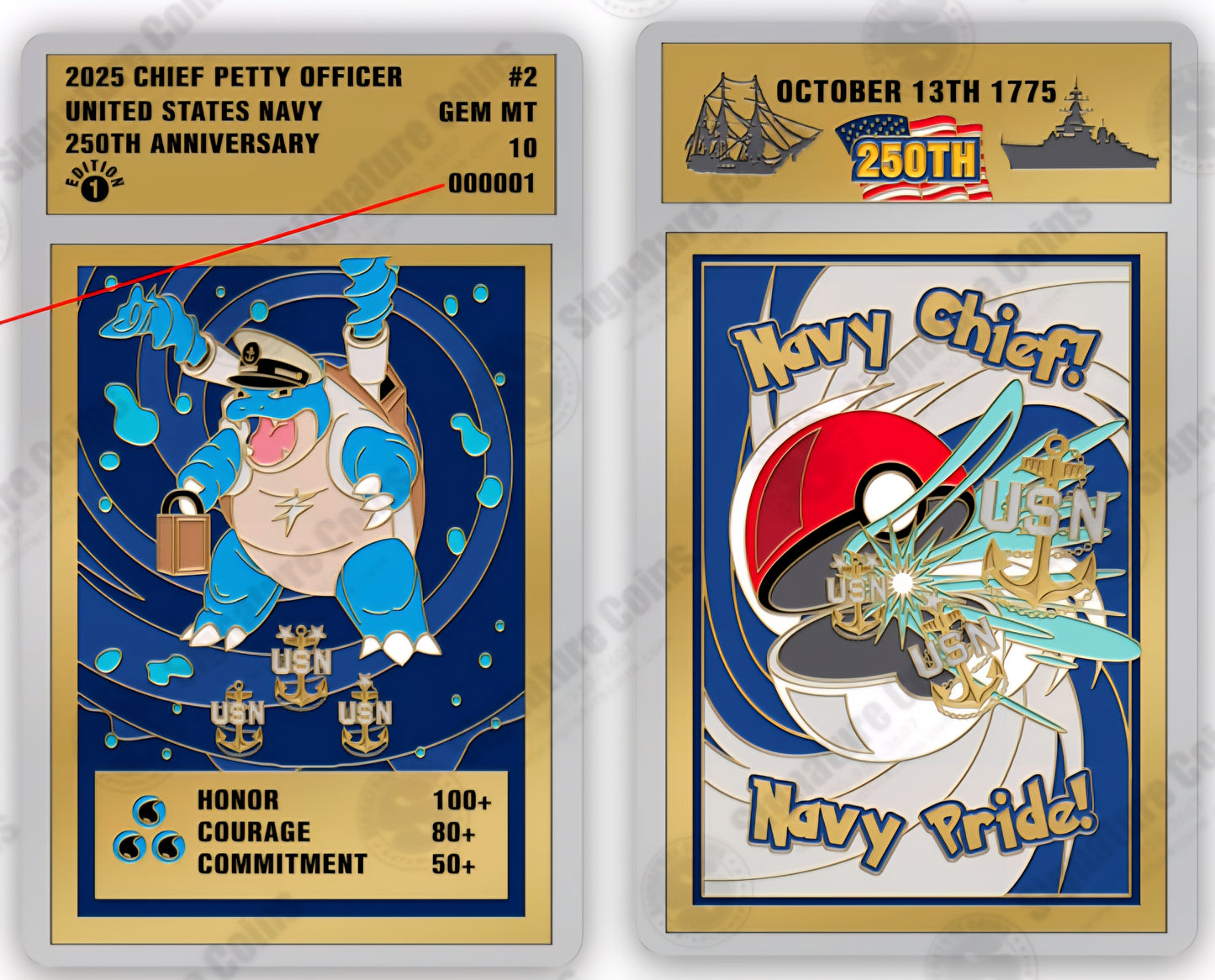 2. Navy Challenge Coin (Pre-Orders Available) (Not in Production) (Ships October 2025).