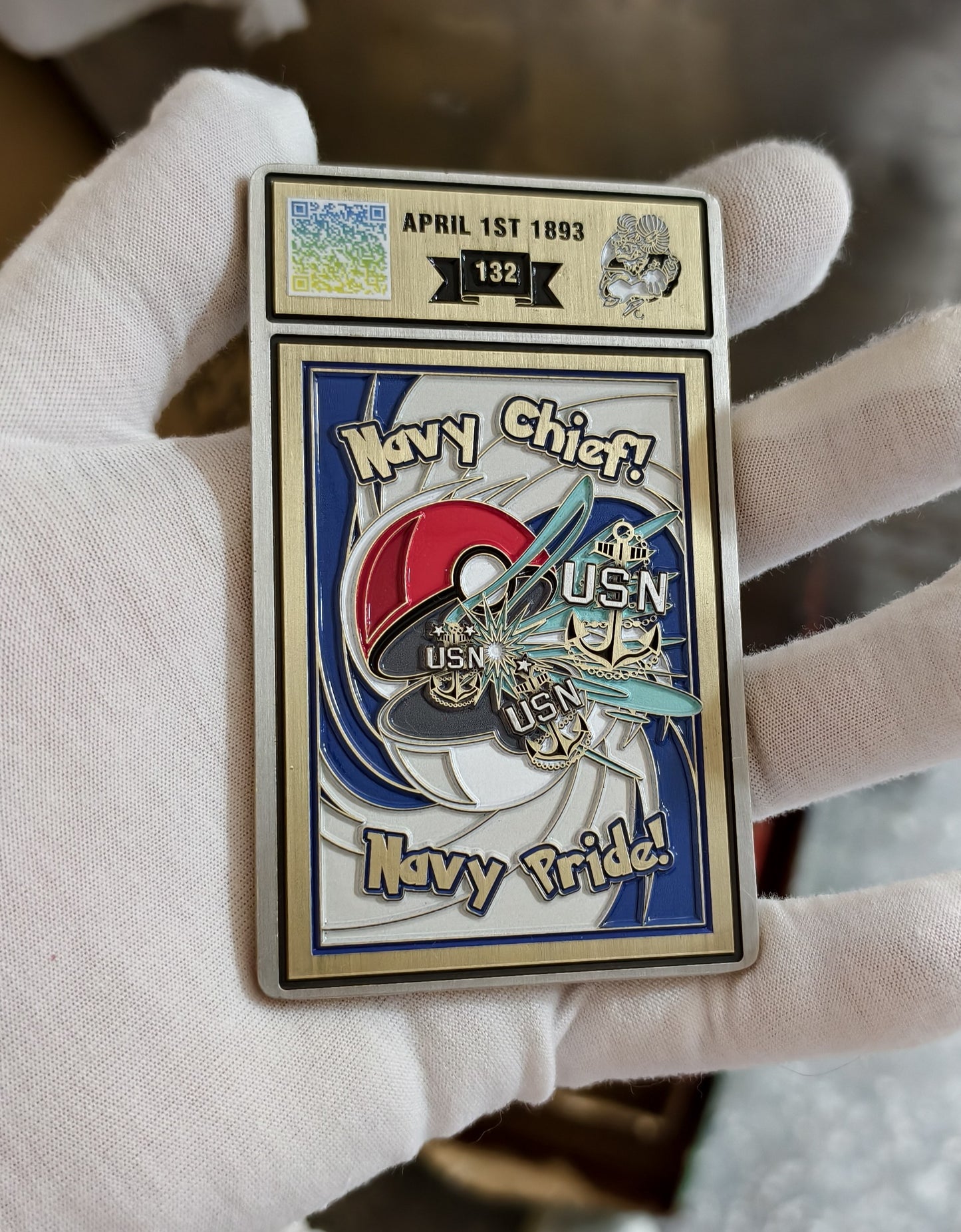 1. Navy Challenge Coin (1st Run 0-100 Sold Out) (Ships October 2025) / (Pre-Order 2nd Run 101-200) (Ships November 2025).